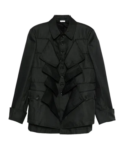 Comme Des Garçons Flap-pocket Jacket In Black