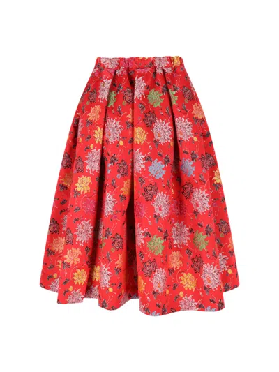 COMME DES GARÇONS FLARED MIDI SKIRT