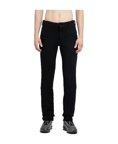 Comme Des Garçons Fleece-texture Skinny Trousers In Black