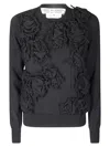 Comme Des Garçons Embellished Sweater In Black