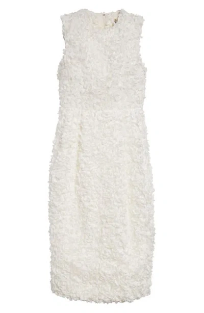 COMME DES GARÇONS COMME DES GARÇONS FLORAL APPLIQUÉ TULLE SHEATH DRESS