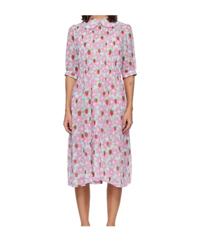 Comme Des Garçons Floral Dress In Multi