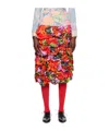 Comme Des Garçons Multicolor Floral Midi Skirt In Multicolor