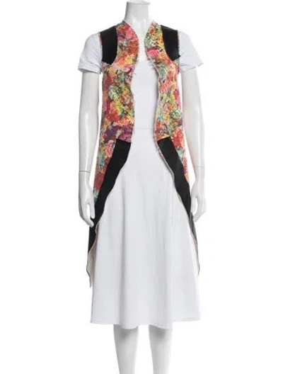Pre-owned Comme Des Garçons Floral Print Coat In Pink