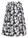 Comme Des Garçons Floral-print Pleated Skirt