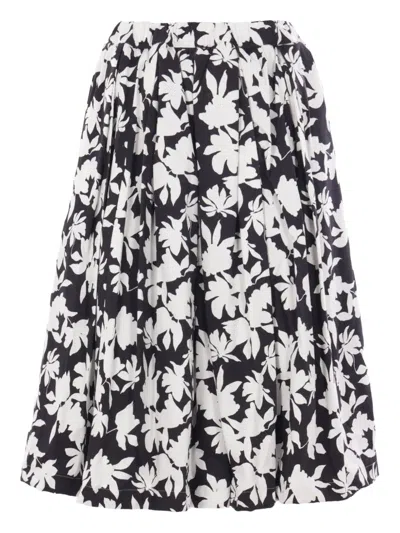 Comme Des Garçons Floral-print Skirt