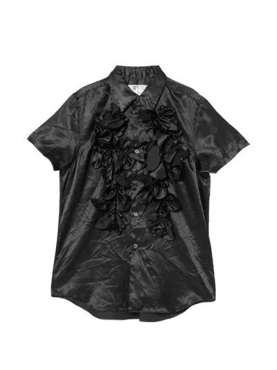 Comme Des Garçons Floral Shirt In Black