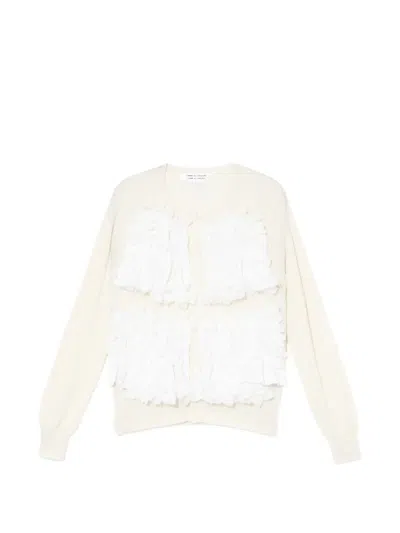 Comme Des Garçons Floral-embrodairy Cardigan In Animal Print