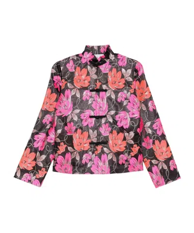 Comme Des Garçons Floral-pattern Jacket In Multi