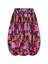 Comme Des Garçons Polyester Jacquard Floral Pants In Multi