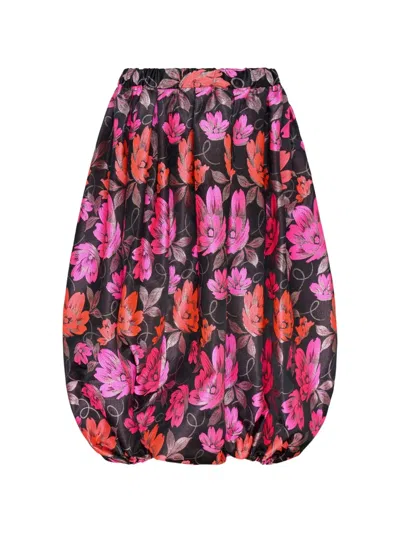Comme Des Garçons Floral-print Balloon Trousers In Multi