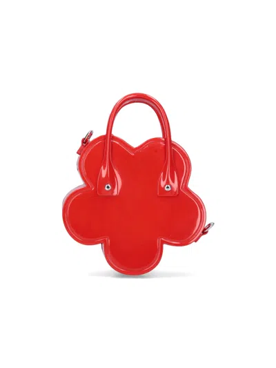 Comme Des Garçons Flower Bag In Red