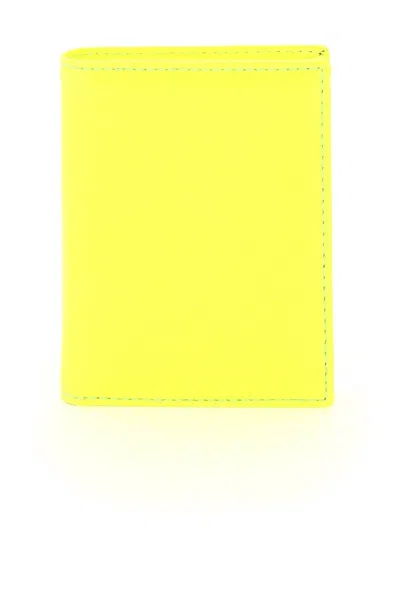 Comme Des Garçons Fluo Leather Bifold Wallet In Mixed Colours