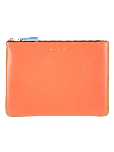 Comme Des Garçons Fluorescent Envelope Wallet In Orange
