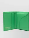 Comme Des Garçons Folded Calf Leather Rectangle Wallet In Green
