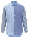 Comme Des Garçons Striped Shirt With Button-down Collar And Chest Pocket In Multicolor