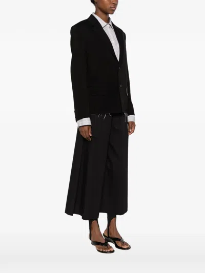 Comme Des Garçons Frayed Single-breasted Blazer In 블랙
