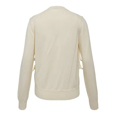 Comme Des Garçons Frilled Cardigan In White