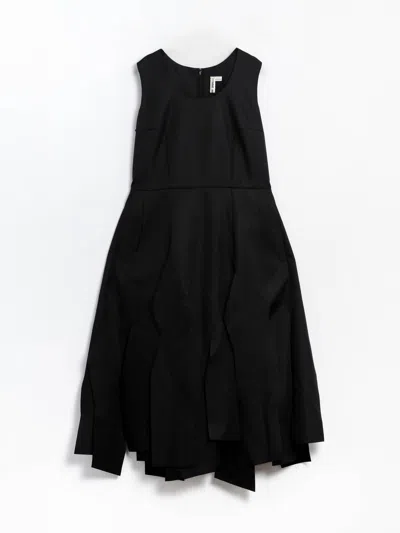 Comme Des Garçons Fringe Dress In Black