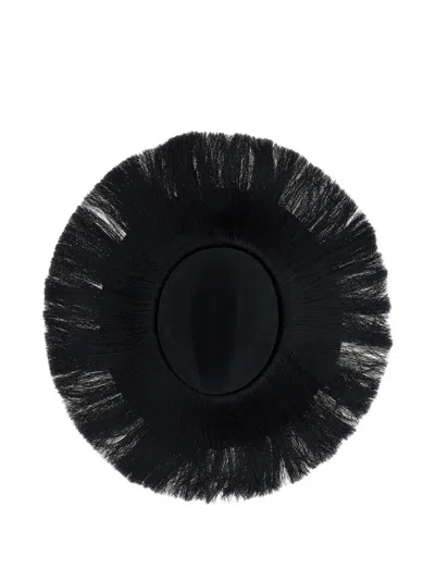 Comme Des Garçons Fringe-edges Hat In Black