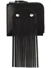 Comme Des Garçons Fringed Cardholder In Black