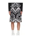 Comme Des Garçons Fringed Shorts In Multicolor