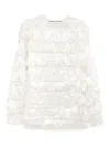 Comme Des Garçons Fringed T-shirt In White