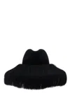 Comme Des Garçons Hizume Collaboration Wide Brim Hat In Black