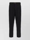 Comme Des Garçons Front Pleated Trousers With Back And Side Pockets In Black
