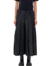 Comme Des Garçons Trousers With Pleated Design And Belt Loops In Black