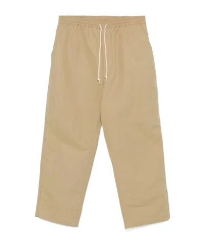 Comme Des Garçons Gabardine Trousers In Sand