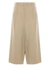COMME DES GARÇONS GABARDINE WIDE-LEG TROUSERS