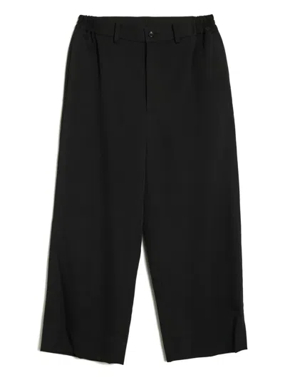 Comme Des Garçons Gabardine Wool Trousers In Black