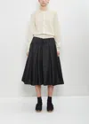 Comme Des Garçons Pleated Gabardine Skirt In Black