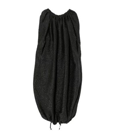 Comme Des Garçons Gathered Baloon Dress In Black