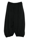 Comme Des Garçons Gathered-detail Trousers In Black