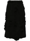 Comme Des Garçons Panel Ruched Georgette Midi Skirt