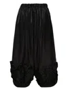 Comme Des Garçons Gathered-trim Trousers In Black