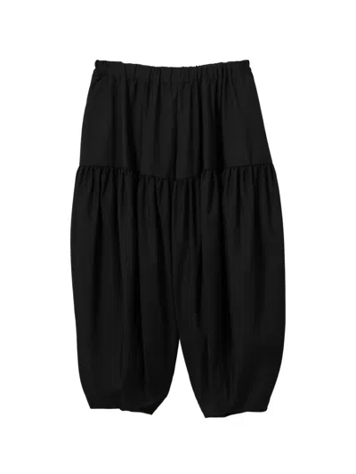 Comme Des Garçons Gathered Trousers In Black
