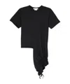 Comme Des Garçons Asymmetric Drawstring T-shirt In Black