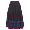 Comme Des Garçons Comme Des Garcons Geometric Pattern Pleated Wrapped Skirt In Black