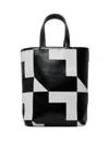 Comme Des Garçons Geometric-pattern Tote Bag In Black