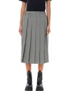 COMME DES GARÇONS COMME DES GARÇONS GHINGHAM PLEATED MIDI SKIRT