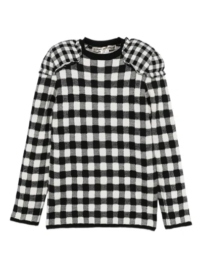 COMME DES GARÇONS GINGHAM-CHECK TOP