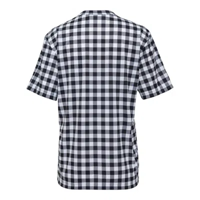 Comme Des Garçons Gingham Small Pattern T-shirt In Black