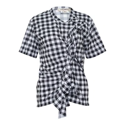 COMME DES GARÇONS GINGHAM SMALL PATTERN T-SHIRT