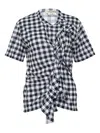 Comme Des Garçons Gingham T-shirt In Black