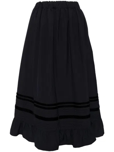 Comme Des Garcons Girl A-line Midi Skirt In Blue