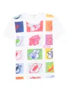 Comme Des Garcons Girl All-over Graphic Print T-shirt In White