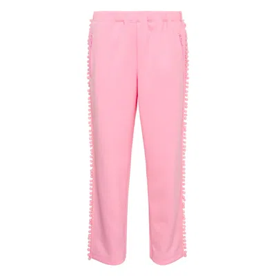 Comme Des Garcons Girl Applique Sweatpants In Pink